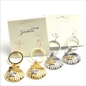 SALE BOGO Silver or Gold Shell Earrings